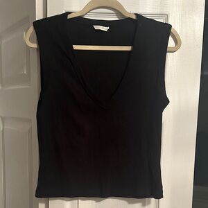 Zara Black V-Neck Tank Top